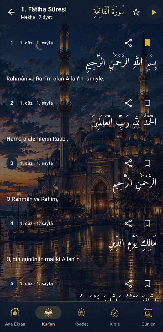 Namaz Vakti & Ezan — İnşirah — Kur'an-ı Kerim ve Mushaf